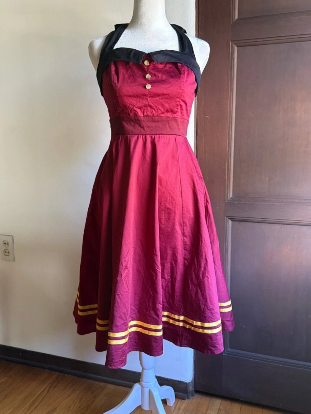 Disney Parks Dress Shop Tower Of Terror Bellhop Halter Dress Retro